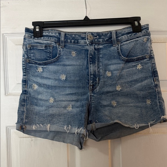 American Eagle Outfitters Pants - American Eagle Floral Embroidered Hi Rise Shortie